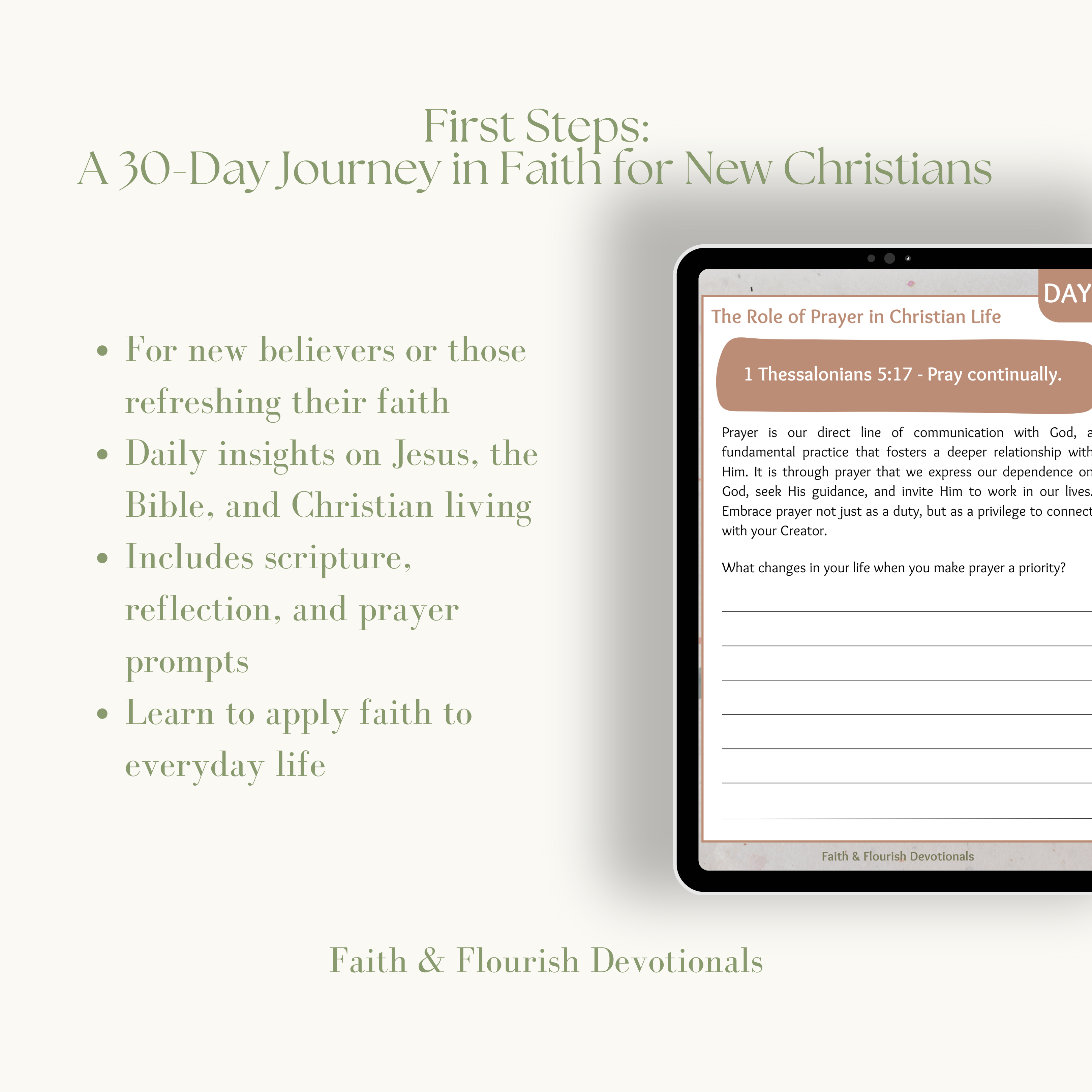First Steps: A 30-Day Journey in Faith