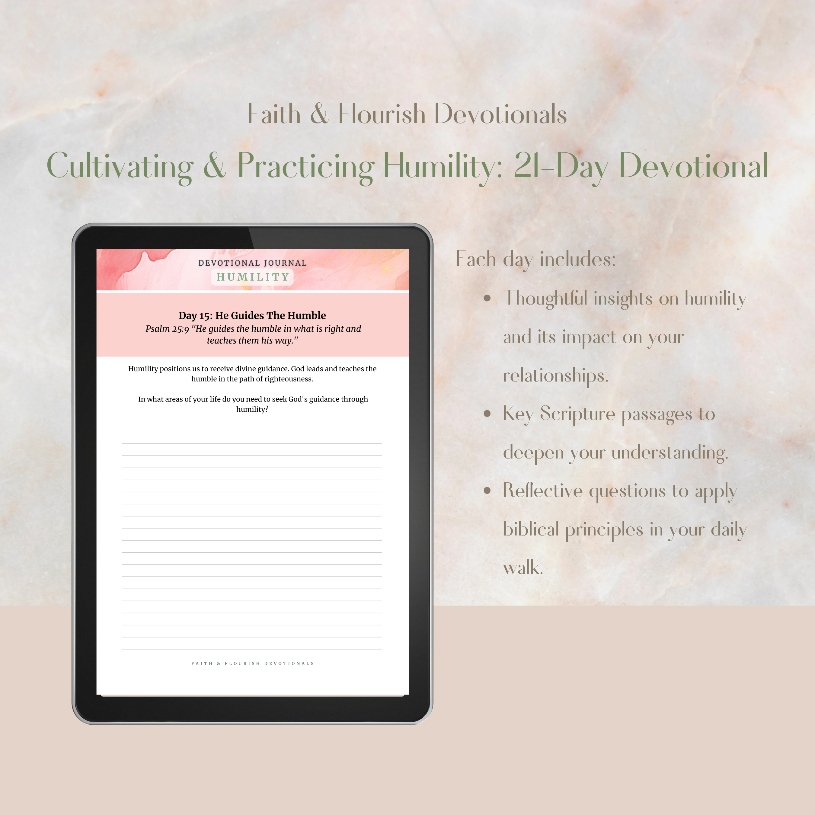 Cultivating & Practicing Humility: 21-Day Devotional Journal