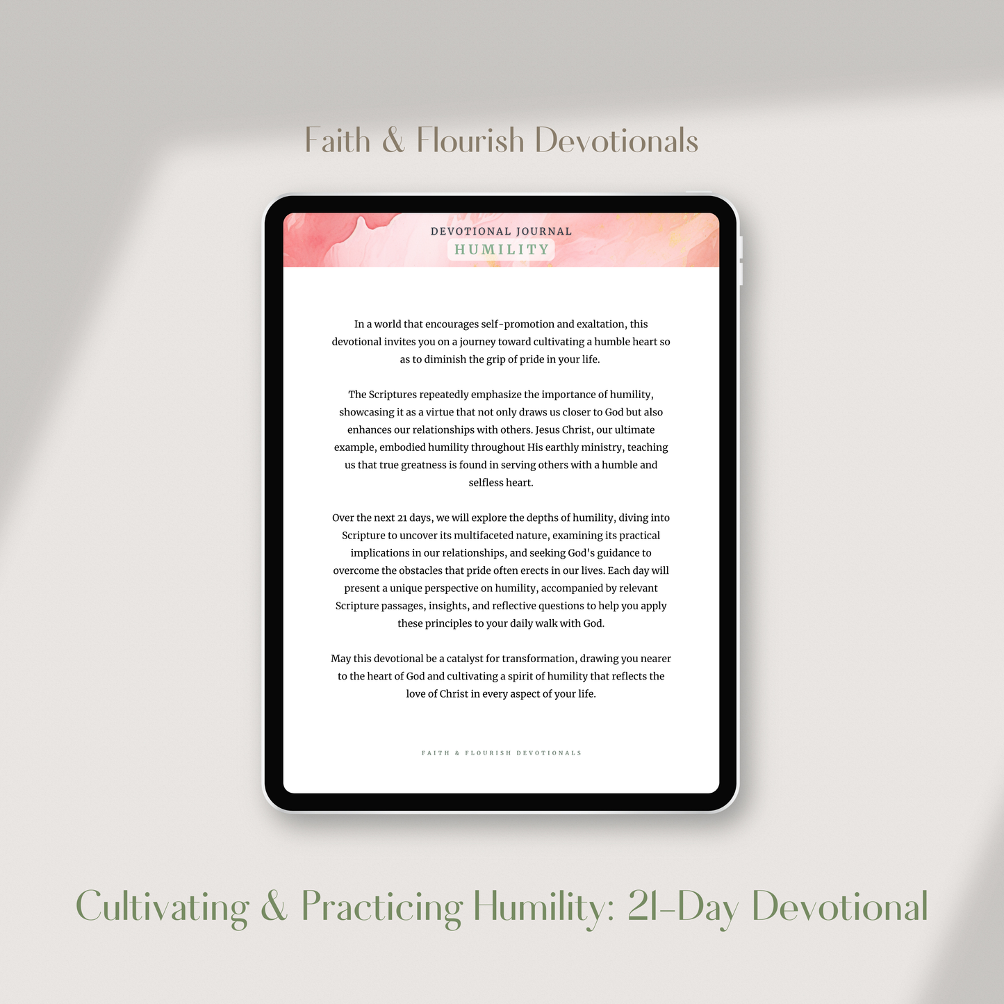 Cultivating & Practicing Humility: 21-Day Devotional Journal